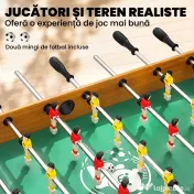 Homcom Masa Fotbal Arcade – Mini Joc Compact Cu 2 Mingi Incluse 