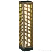Lampa Outsunny de Gradina Solara cu Panou Superior de Reincarcare, din Otel si Ratan, 15.5x15.5x69 cm, Negru si Maro | Aosom Romania 