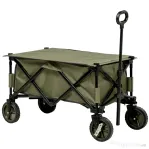 Outsunny Cărucior de Grădină 125L Pliabil cu Mâner și 5 Saci, 108x55x93 cm, Verde