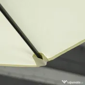 Outsunny Umbrelă de Grădină cu Rotație la 360°, Braț cu Bază în Cruce și Orificiu de Ventilație, Ø256x245 cm, Bej | Aosom Romania