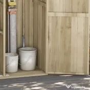 Outsunny Magazie de Gradina din Lemn pentru Depozitarea Uneltelor, Magazie de Gradina cu Usi Duble cu Magneti | AOSOM RO