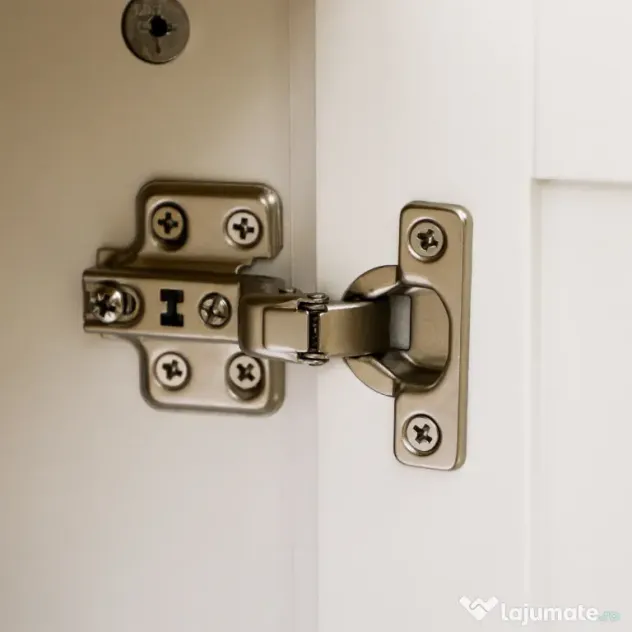 HOMCOM Credență de Bucătărie cu 3 Uși, Mobilier Modern de Bucătărie cu Raft Reglabil, Credență Tip Bufet pentru Sufragerie, Sala de Mese și Salon, 120x40x70 cm, Alb și Culoare Lemn | Aosom Romania