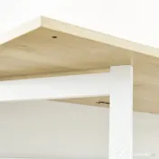 HOMCOM Masă de Bar Extensibilă Modernă din MDF, 4 Rafturi, Dulapior, Picioare Antiderapante, 116x79.5x91cm, Alb/Lemn | Aosom Romania 