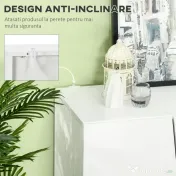 Dulap multifunctional HOMCOM cu 5 niveluri din PA alb cu polita reglabila pe 3 niveluri si baza inaltata, 150x40x88 cm | Aosom Romania 