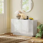 Dulap multifunctional HOMCOM cu 5 niveluri din PA alb cu polita reglabila pe 3 niveluri si baza inaltata, 150x40x88 cm | Aosom Romania 
