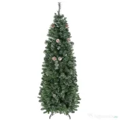 Pom de Craciun Artificial Inalt de 6 ft Tip Creion cu 618 Ramuri Scufundate In Zapada, Deschidere Automata, Baza de Otel, Verde HOMCOM | Aosom Romania 