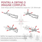 Pom de Craciun Artificial Inalt de 6 ft Tip Creion cu 618 Ramuri Scufundate In Zapada, Deschidere Automata, Baza de Otel, Verde HOMCOM | Aosom Romania 