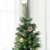 Pom de Craciun Artificial Inalt de 6 ft Tip Creion cu 618 Ramuri Scufundate In Zapada, Deschidere Automata, Baza de Otel, Verde HOMCOM | Aosom Romania 