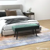HOMCOM Bancă pentru Capătul Patului, Bancă cu Picioare din Oțel și Țesătură cu Efect de Catifea, 100x36x45 cm, Verde | Aosom Romania 