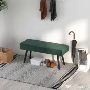 HOMCOM Bancă pentru Capătul Patului, Bancă cu Picioare din Oțel și Țesătură cu Efect de Catifea, 100x36x45 cm, Verde | Aosom Romania 