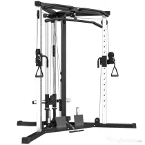 SPORTNOW Stație de Fitness cu 15 Poziții Reglabile, Bară pentru Tracțiuni și Halteră, 170x139x200 cm, Negru | Aosom Romania