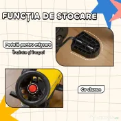 HOMCOM Tractor de Pedalat pentru Copii de 3+ Ani cu Remorcă, Greblă, Lopată și Claxon, 133x42x51 cm, Galben | Aosom Romania