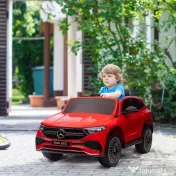 HOMCOM Mașină Electrică cu Licență Mercedes, Auto pentru Copii cu Telecomandă, Faruri și Claxon, 111.5x69x52.5 cm, Roșie 