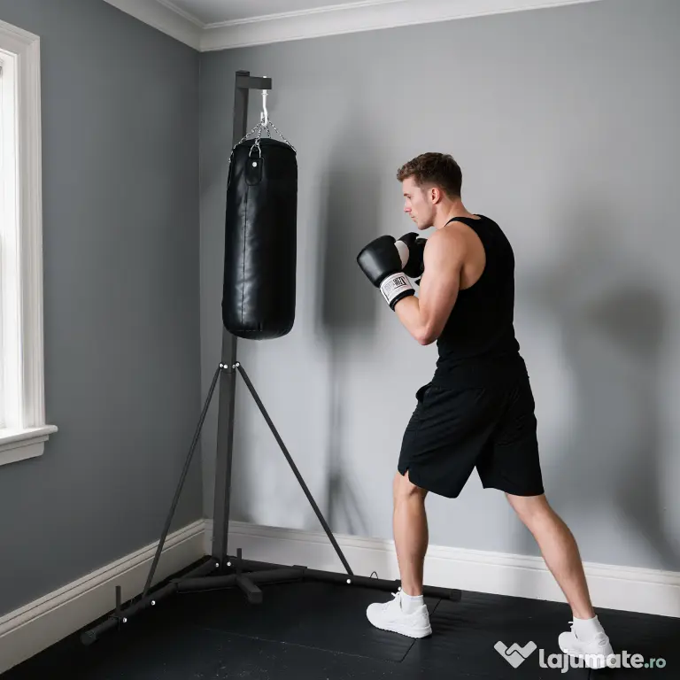 SPORTNOW Box Autoportant Reglabil 60kg Triunghi Negru | Aosom Romania
