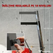 SPORTNOW Box Autoportant Reglabil 60kg Triunghi Negru | Aosom Romania 