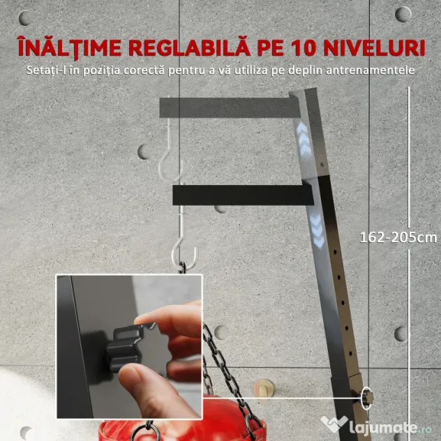 SPORTNOW Box Autoportant Reglabil 60kg Triunghi Negru | Aosom Romania