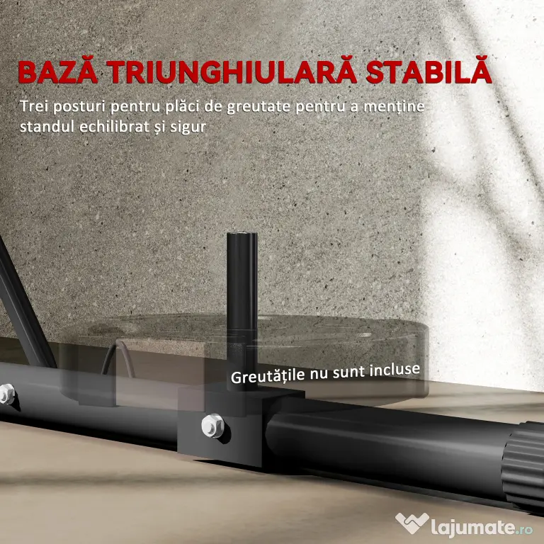 SPORTNOW Box Autoportant Reglabil 60kg Triunghi Negru | Aosom Romania