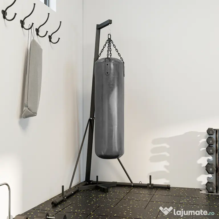 SPORTNOW Box Autoportant Reglabil 60kg Triunghi Negru | Aosom Romania