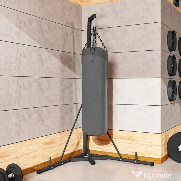 SPORTNOW Box Autoportant Reglabil 60kg Triunghi Negru | Aosom Romania