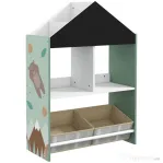 ZONEKIZ Raft Jucării cu Sertare și Rafturi Detașabile, Raft Organizator, Verde | Aosom Romania