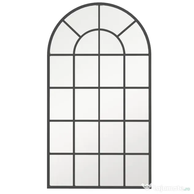 Homcom Oglinda Arcuita cu Cadrul Metalic – Design Modern