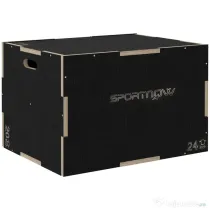 SPORTNOW Cutie Plyometrică 3-in-1 din Lemn Antiderapant, Ideală pentru Fitness Acasă, Dimensiuni 76/61/51cm | Aosom România