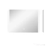 HOMCOM Oglindă pentru baie cu lumină LED reglabilă în 3 temperaturi, întrerupător tactil și sistem anti-aburire, 70x50 cm