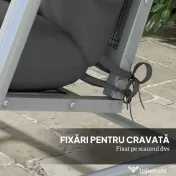 Outsunny Set de 4 Perne pentru Sezut si Spatar de Exterior, Inclusiv 2 Perne Decorative, Hidrofobe, pentru Canapea sau Leagan, Gri | Aosom Romania 