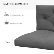 Outsunny Set de 2 Perne pentru Sezut si Spatar pentru Exterior 