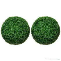 Homcom Set 2 Bile Topiary Buxus – Plante Artificiale pentru Casa & Gradina