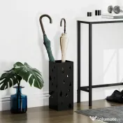 HOMCOM Suport pentru hol din Otel pentru Umbrele Negru