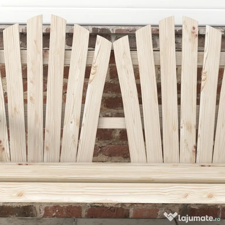 Outsunny Bancă de Grădină pentru 2 Persoane cu Mânere în Formă de Roată, Bancă de Exterior din Lemn de Brad, pentru Terasă și Curte, 108x66x95 cm, Finisaj Lemn Natural | Aosom Romania
