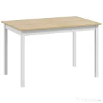 HOMCOM Masă de Bucătărie pentru 4 Persoane cu Picioare Antialunecare, din Lemn de Pin, 120x75x75 cm