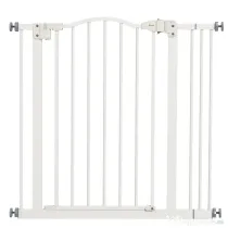PawHut Poartă Extensibilă pentru Câini fără Șuruburi, Poartă de Siguranță Reglabilă, 94-100x94 cm, Alb | Aosom Romania