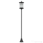 Outsunny Stâlp Solar de Grădină, Înalt de 184cm, cu Lumină LED Alb Rece și IP44, Negru
