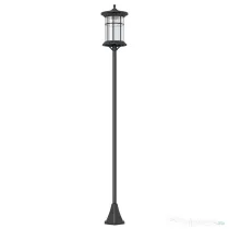 Outsunny Stâlp Solar de Grădină, Înalt de 184cm, cu Lumină LED Alb Rece și IP44, Negru