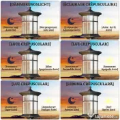 Outsunny Stâlp Solar de Grădină, Înalt de 184cm, cu Lumină LED Alb Rece și IP44, Negru 