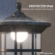 Outsunny Stâlp Solar de Grădină, Înalt de 184cm, cu Lumină LED Alb Rece și IP44, Negru 