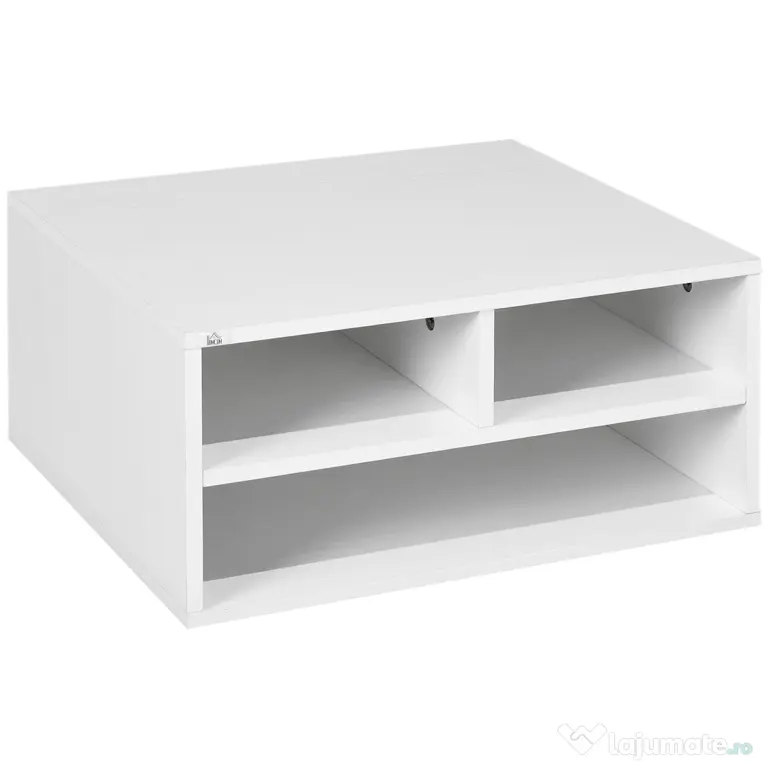 HOMCOM Suport pentru Imprimantă cu 2 Niveluri, 47x40x27.5 cm, Alb | Aosom Romania