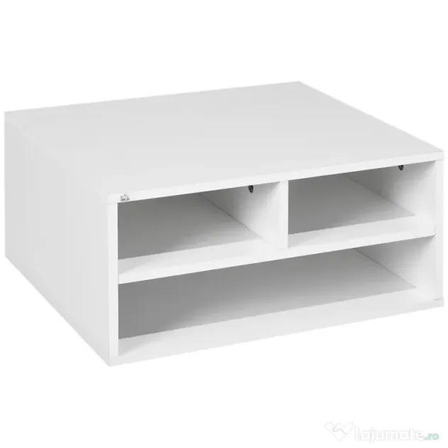 HOMCOM Suport pentru Imprimantă cu 2 Niveluri, 47x40x27.5 cm, Alb | Aosom Romania