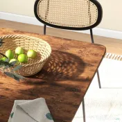 HOMCOM Masă Pliabilă pentru Bucătărie și Sufragerie cu 6 Roți și Raft, Masă de Dining Pliabilă, 80x30x74 cm, Maro Rustic | Aosom Romania 