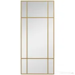 HOMCOM Oglindă de Perete Stil Fereastră cu Montare Verticală și Orizontală, 110x50cm, Aurie