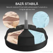 HOMCOM Sac de Box de Podea cu Înălțime Reglabilă, Mănuși de Box și Bază Umplută, 43x43x126-144 cm, Roșu și Alb 