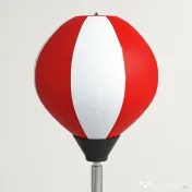 HOMCOM Sac de Box de Podea cu Înălțime Reglabilă, Mănuși de Box și Bază Umplută, 43x43x126-144 cm, Roșu și Alb 