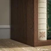 HOMCOM Bibliotecă cu 7 Suporturi Diferite, 50x24x106 cm, Maro Rustic