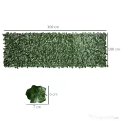 Outsunny Rulou de Gard Viu Artificial pentru Balcon si Gradina 