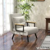 HOMCOM Canapele Extensibile Individuală Alb Crem 63x73x81 cm cu Pernă Extensibilă pe 5 Nivele | Aosom Romania