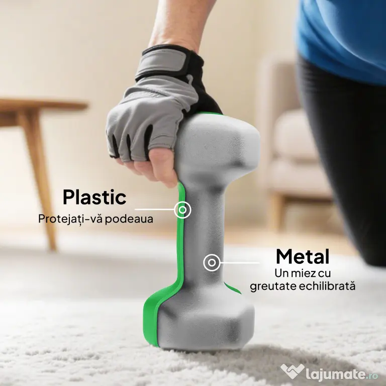 SPORTNOW Set de greutăți hexagonale, greutate totală de 18 kg, cu suport inclus, din oțel, metal și plastic, multicolor | Aosom Romania