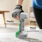 SPORTNOW Set de greutăți hexagonale, greutate totală de 18 kg, cu suport inclus, din oțel, metal și plastic, multicolor | Aosom Romania