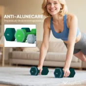 SPORTNOW Set de greutăți hexagonale, greutate totală de 18 kg, cu suport inclus, din oțel, metal și plastic, multicolor | Aosom Romania